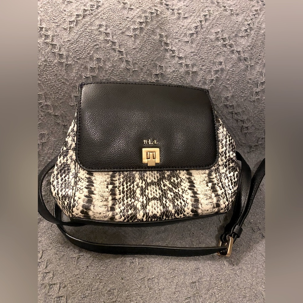 Ralph Lauren White snake leather Crossbody bag - New with Tags never used